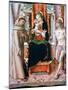 The Virgin and Child with Saints Francis and Sebastian, 1491-Carlo Crivelli-Mounted Giclee Print