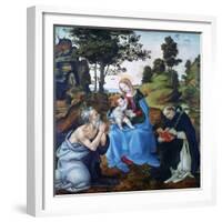 The Virgin and Child with Saints Jerome and Dominic, C1485-Filippino Lippi-Framed Giclee Print