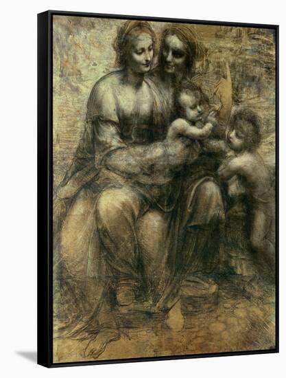 The Virgin and Child with Ss. Anne and John the Baptist, circa 1499-Leonardo da Vinci-Framed Stretched Canvas