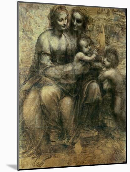 The Virgin and Child with Ss. Anne and John the Baptist, circa 1499-Leonardo da Vinci-Mounted Giclee Print