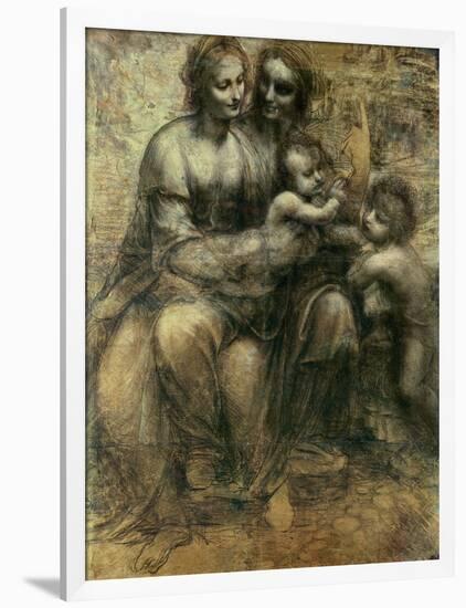 The Virgin and Child with Ss. Anne and John the Baptist, circa 1499-Leonardo da Vinci-Framed Giclee Print