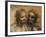 The Virgin and Child with Ss. Anne and John the Baptist, Detail of Heads of the Virgin and St. Anne-Leonardo da Vinci-Framed Giclee Print