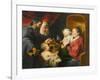 The Virgin and Child with St. John and His Parents, c.1617-1618-Jacob Jordaens-Framed Giclee Print