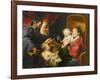 The Virgin and Child with St. John and His Parents, c.1617-1618-Jacob Jordaens-Framed Giclee Print