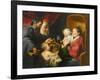 The Virgin and Child with St. John and His Parents, c.1617-1618-Jacob Jordaens-Framed Giclee Print