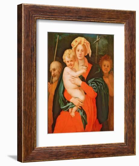 The Virgin and Child with St. Joseph and John the Baptist, 1521-27 (See also 80193)-Jacopo Pontormo-Framed Giclee Print