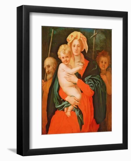 The Virgin and Child with St. Joseph and John the Baptist, 1521-27 (See also 80193)-Jacopo Pontormo-Framed Giclee Print