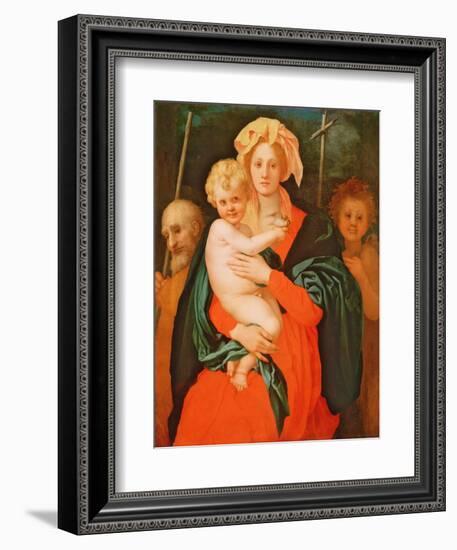 The Virgin and Child with St. Joseph and John the Baptist, 1521-27 (See also 80193)-Jacopo Pontormo-Framed Giclee Print