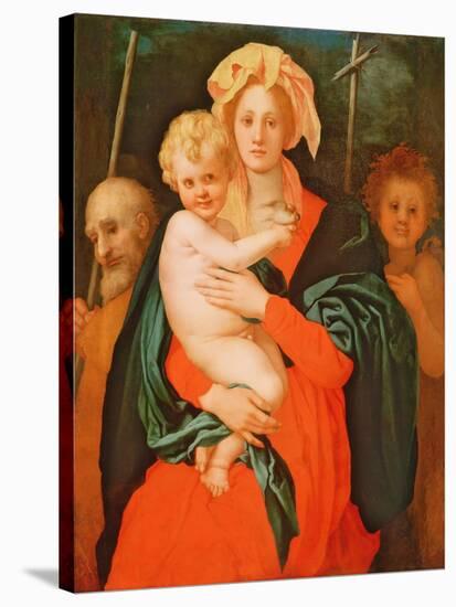 The Virgin and Child with St. Joseph and John the Baptist, 1521-27 (See also 80193)-Jacopo Pontormo-Stretched Canvas