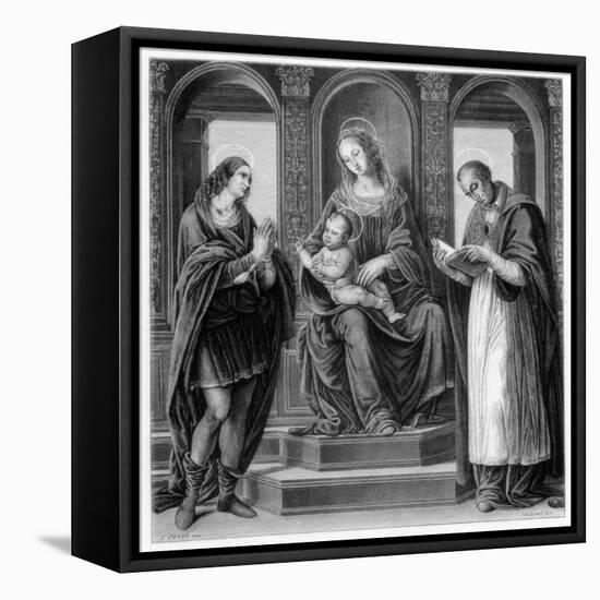 The Virgin and Child with St Julian and St Nicholas of Myra, 1490-1492-Hebert-Framed Stretched Canvas