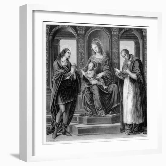 The Virgin and Child with St Julian and St Nicholas of Myra, 1490-1492-Hebert-Framed Giclee Print