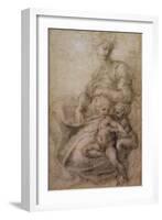 The Virgin and Child with the infant Baptist, c.1530-Michelangelo Buonarroti-Framed Giclee Print