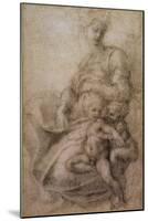 The Virgin and Child with the infant Baptist, c.1530-Michelangelo Buonarroti-Mounted Giclee Print