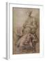 The Virgin and Child with the infant Baptist, c.1530-Michelangelo Buonarroti-Framed Giclee Print