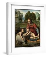 The Virgin and Child with the Infant Saint John-Bernardino Luini-Framed Giclee Print