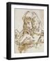 The Virgin and Child with the Infant St John (Pen and Brown Ink with Brown Wash over Black Chalk on-Giovanni Battista Tiepolo-Framed Giclee Print