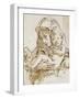 The Virgin and Child with the Infant St John (Pen and Brown Ink with Brown Wash over Black Chalk on-Giovanni Battista Tiepolo-Framed Giclee Print