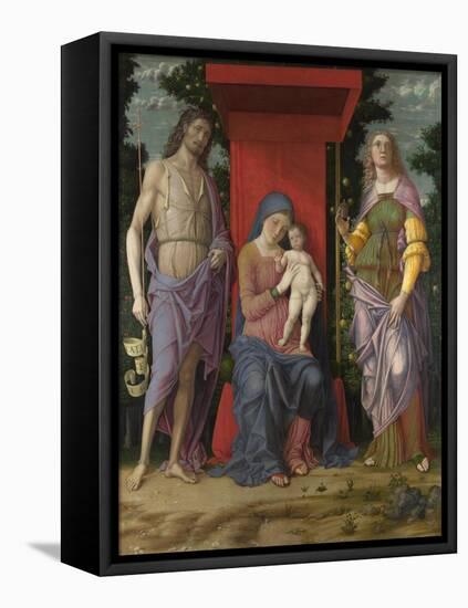 The Virgin and Child with the Magdalen and Saint John the Baptist, C. 1495-Andrea Mantegna-Framed Stretched Canvas