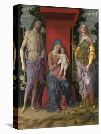 The Virgin and Child with the Magdalen and Saint John the Baptist, C. 1495-Andrea Mantegna-Stretched Canvas