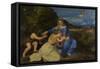 The Virgin and Child with the Young Saint John the Baptist (The Aldobrandini Madonna), Ca 1532-Titian (Tiziano Vecelli)-Framed Stretched Canvas