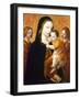 The Virgin and Child with Two Angels, Ca 1485-Ambrogio Bergognone-Framed Giclee Print