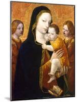 The Virgin and Child with Two Angels, Ca 1485-Ambrogio Bergognone-Mounted Giclee Print