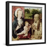 The Virgin and Child Worshipped by St.Bernard (Detail)-Joos Van Cleve-Framed Giclee Print