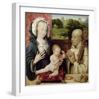 The Virgin and Child Worshipped by St.Bernard (Detail)-Joos Van Cleve-Framed Giclee Print