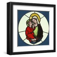 The Virgin and Child-Unknown 14th Century Austrian Illuminator-Framed Art Print