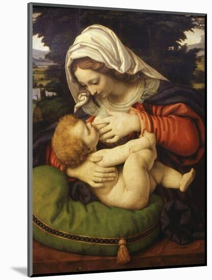 The Virgin and Green Cushion, 1507-10-Andrea Solario-Mounted Giclee Print