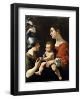 The Virgin and the Child with St. Michael-Rutilio Manetti-Framed Giclee Print