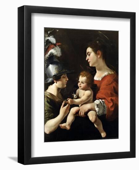 The Virgin and the Child with St. Michael-Rutilio Manetti-Framed Giclee Print