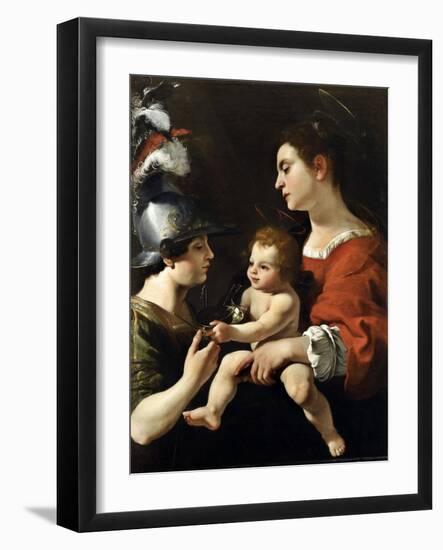 The Virgin and the Child with St. Michael-Rutilio Manetti-Framed Giclee Print