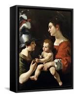 The Virgin and the Child with St. Michael-Rutilio Manetti-Framed Stretched Canvas