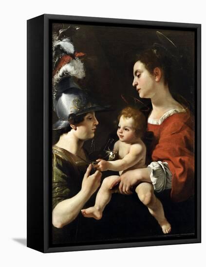 The Virgin and the Child with St. Michael-Rutilio Manetti-Framed Stretched Canvas