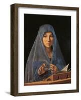 The Virgin Annunciate-Antonello da Messina-Framed Premium Giclee Print