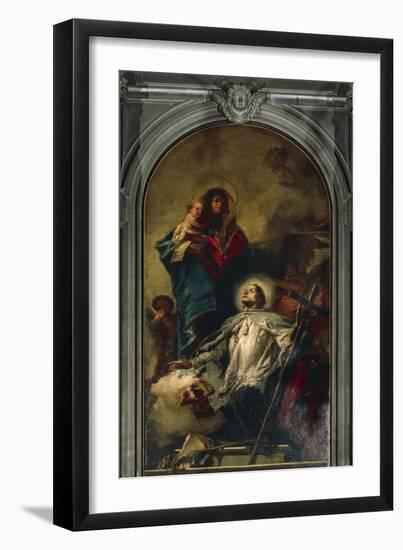 The Virgin Appearing to Saint John of Nepomuk, 1754-Giambattista Tiepolo-Framed Giclee Print