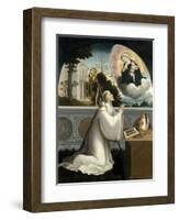 The Virgin Appears to Saint Bernard, 1540-1545-Juan Correa de Vivar-Framed Giclee Print