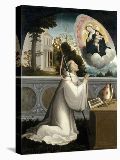 The Virgin Appears to Saint Bernard, 1540-1545-Juan Correa de Vivar-Stretched Canvas