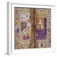The Virgin Ascending the Stairs to the Temple, circa 1500-null-Framed Giclee Print