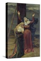 The Virgin at the Foot of the Cross-Jean Joseph Weerts-Stretched Canvas