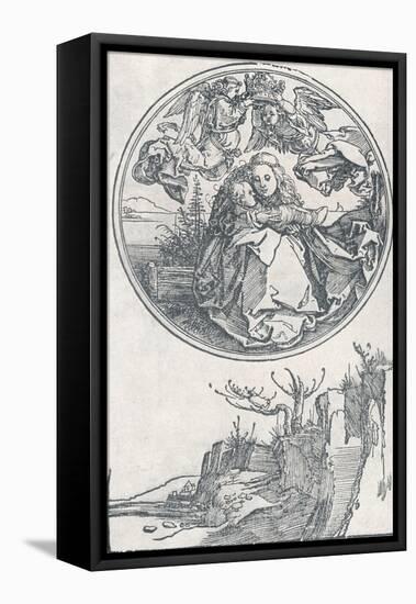 The Virgin Crowned by Two Angels, C1515-Albrecht Dürer-Framed Stretched Canvas