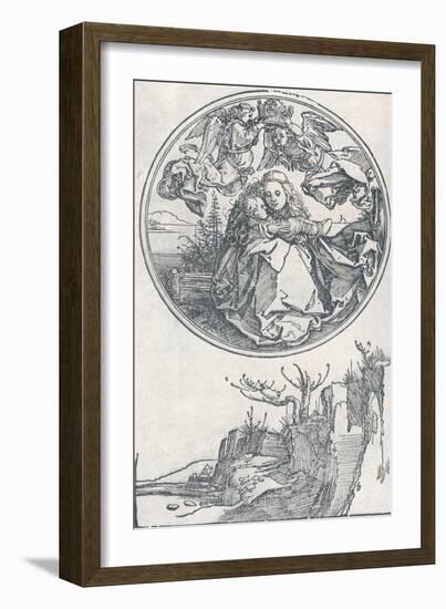 The Virgin Crowned by Two Angels, C1515-Albrecht Dürer-Framed Giclee Print