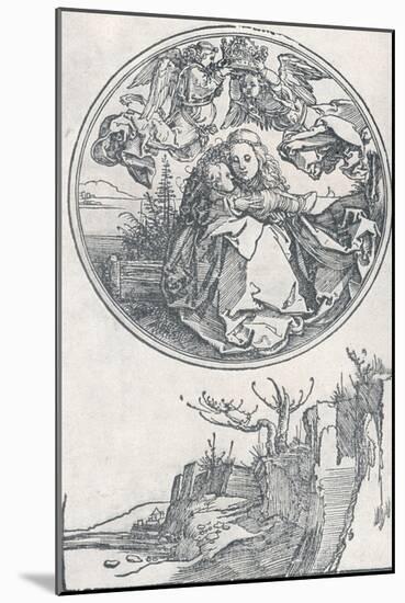 The Virgin Crowned by Two Angels, C1515-Albrecht Dürer-Mounted Giclee Print