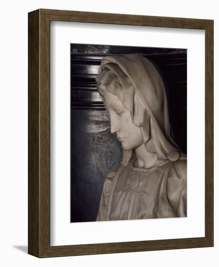 The Virgin, Detail from Madonna and Child-Michelangelo Buonarroti-Framed Giclee Print