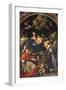 The Virgin Enthroned Between Saints Carlo Borromeo and Ignatius of Loyola, C.1685-Carlo Maratti-Framed Giclee Print