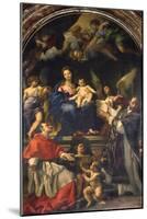 The Virgin Enthroned Between Saints Carlo Borromeo and Ignatius of Loyola, C.1685-Carlo Maratti-Mounted Giclee Print