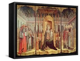 The Virgin Enthroned with Saints Jerome, Gregory, Ambrose and Augustine, 1446-Antonio & D'alemagna Vivarini-Framed Stretched Canvas