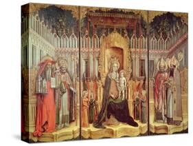 The Virgin Enthroned with Saints Jerome, Gregory, Ambrose and Augustine, 1446-Antonio & D'alemagna Vivarini-Stretched Canvas