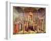 The Virgin Enthroned with Saints Jerome, Gregory, Ambrose and Augustine, 1446-Antonio & D'alemagna Vivarini-Framed Giclee Print